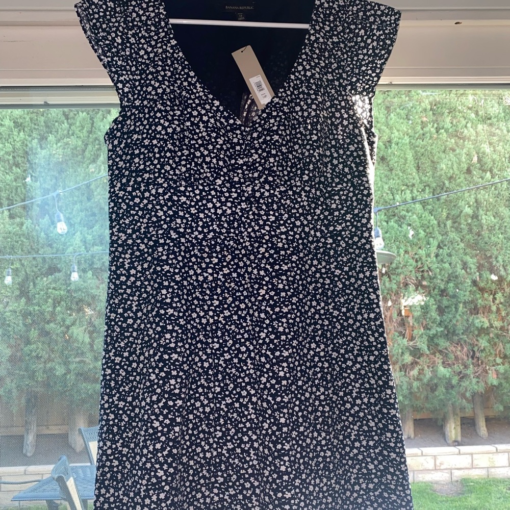 Banana Republic Blue and White Dress